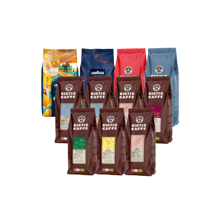 Rigtig Kaffe & Lavazza Mixpakke 6,2kg Hele kaffebønner