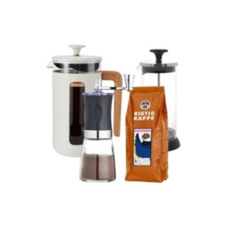 La Cafetière Pisa 8 Kop Stempelkande Inkl. Kværn, Mælkeskummer & Kaffe