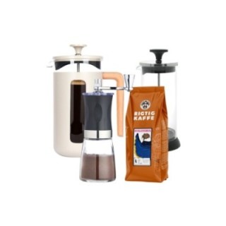 La Cafetière Pisa 8 Kop Stempelkande Inkl. Kværn, Mælkeskummer & Kaffe