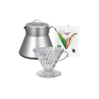 Hario Filterbryg Sæt Inkl. V60 Metal Server, Dripper 2 Kop & Filtre