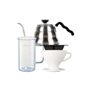Hario Filterbryg Sæt Inkl. Gooseneck Kedel, Dripper 2 Kop & Server