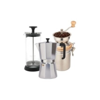 La Cafetière 6 Kop. Espressokande Inkl. Kaffemølle & Mælkeskummer