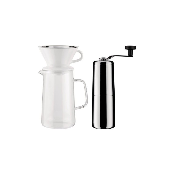 Alessi Slow coffee sæt med Kaffekværn og Pour Over