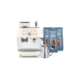 Smeg EGF03CREU Manuel espressomaskine Inkl. Mælkekande & 1,5kg Rigtig Kaffe