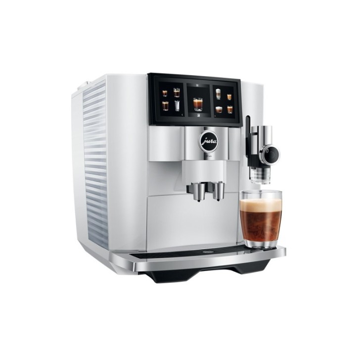 Jura J8 Twin (EA) Diamond White Espressomaskine Inkl. Mælkebeholder, Pleje & Rigtig Kaffe