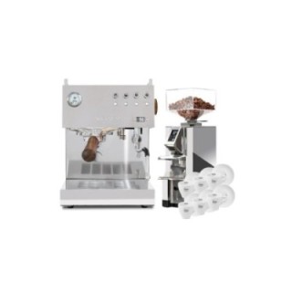 Ascaso Steel Duo PID Poleret Stål - Model 2024 Espressomaskine Inkl. Eureka Espressokværn & Cappuccinokopper