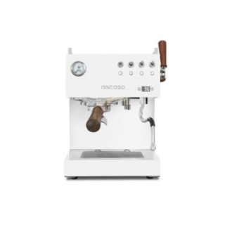 Ascaso Steel Duo Plus White Espressomaskine Inkl. Eureka Mignon Libra Chrome/Hvid Espressokværn & Cappuccinokopper