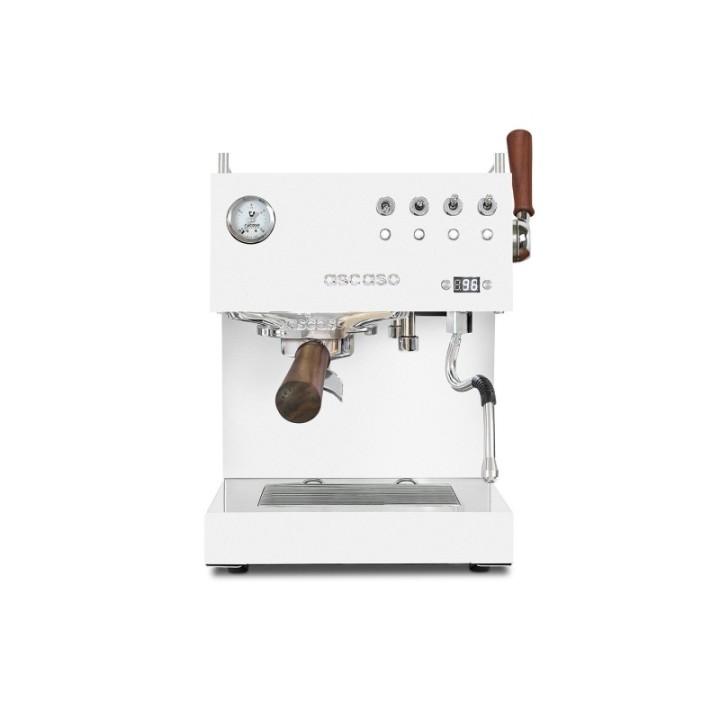 Ascaso Steel Duo Plus White Espressomaskine Inkl. Eureka Mignon Libra Chrome/Hvid Espressokværn & Cappuccinokopper