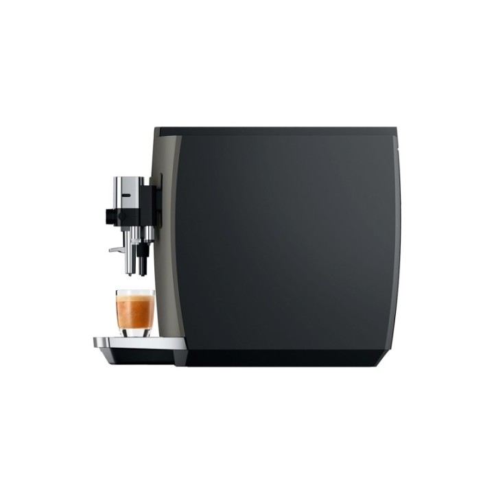 Jura E8 (EC) Dark Inox Espressomaskine Inkl. Startpakke (DK sprog), Mælkebeholder, Rigtig Kaffe & Pleje