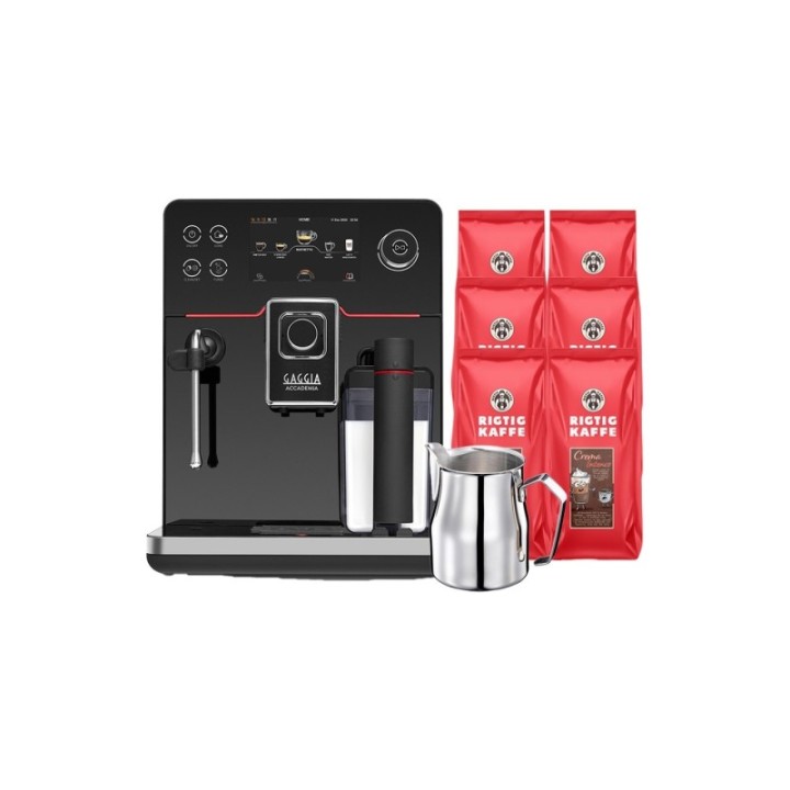 Gaggia Accademia Inkl. 0,5 L Mælkekande & 6kg Crema Intenso