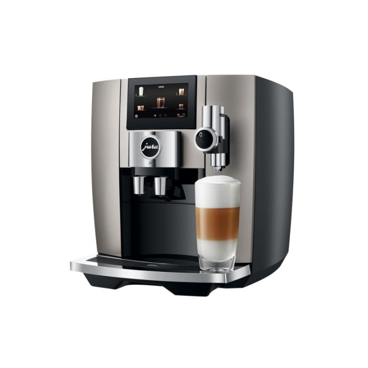 Jura J8 (EA) Midnight Silver Espressomaskine Inkl. Startpakke DK sprog, Mælkebeholder, 3kg Rigtig Kaffe & Pleje