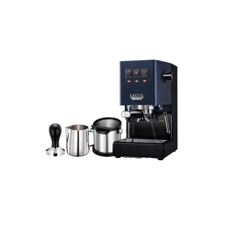 Gaggia Classic E24 Blå Espressomaskine Inkl. Baristaudstyr