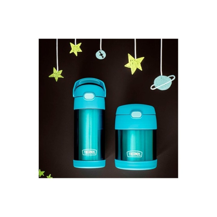 Thermos  Funtainer Drikkeflaske m. Sugerør 355 ml Teal