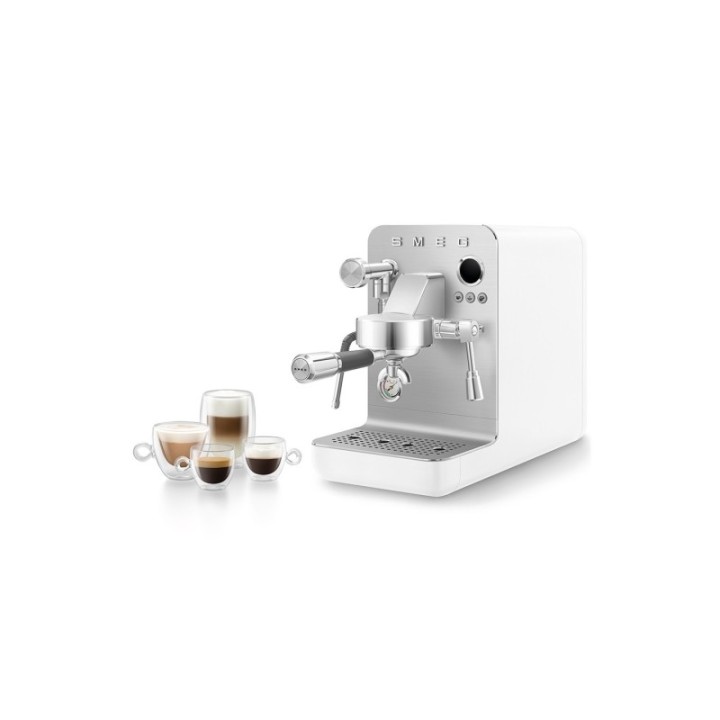 Smeg EMC02WHMEU Minipro Semiautomatisk Espressomaskine Hvid
