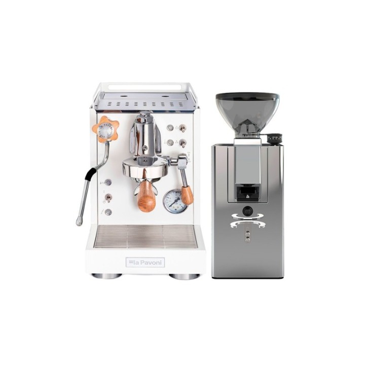 La Pavoni Mini Cellini LPSMCW01EU Inkl. La Pavoni New Kube Espressokværn