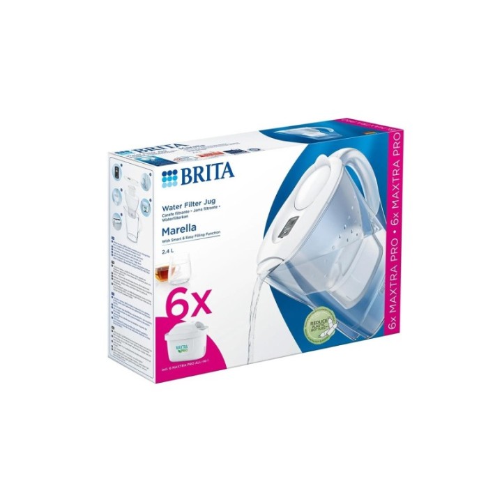 BRITA Marella 2,4L Hvid Inkl. 6 stk Maxtra Pro Filter
