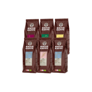 Rigtig Kaffe Organic Mixpakke 2,4kg Hele kaffebønner