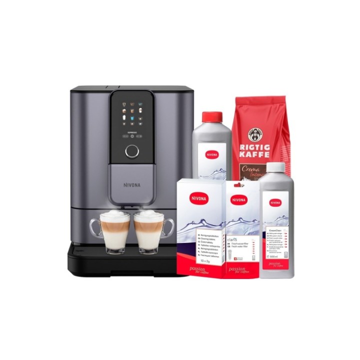 Nivona NIVO 8107 Pearl Blue Inkl. Afkalkning, Kalkfilter, Rens & Kaffe