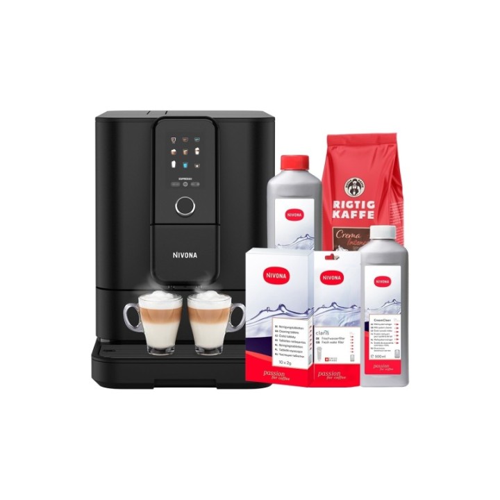 Nivona NIVO 8101 Sort Inkl. Afkalkning, Kalkfilter, Rens & 1kg Kaffe