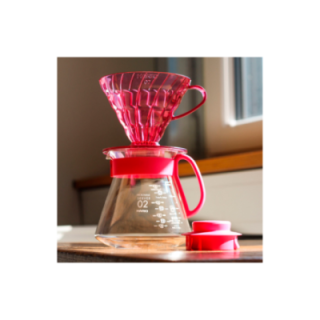 Hario V60 Dripper Pink 2 Kop. Inkl. Filtre