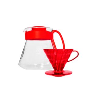 Hario V60 Filterbryg Sæt Rød Inkl. Range Server, Dripper & Filtre