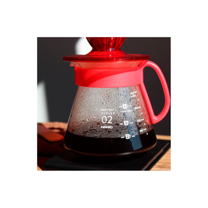 Hario V60 Filterbryg Sæt Rød Inkl. Range Server, Dripper & Filtre