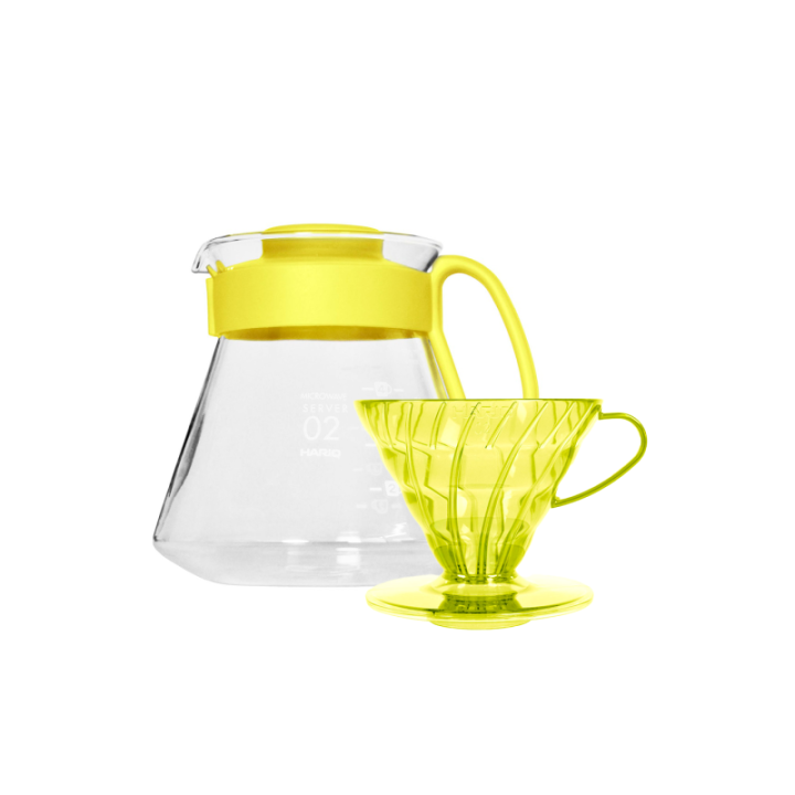 Hario V60 Filterbryg Sæt Gul Inkl. Range Server, Dripper & Filtre