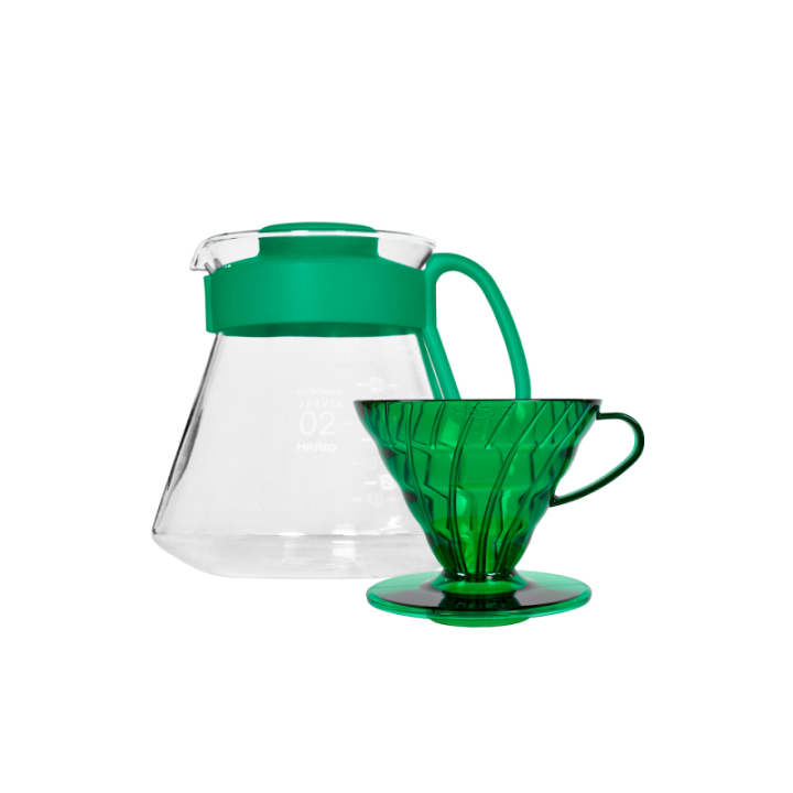Hario V60 Filterbryg Sæt Grøn Inkl. Range Server, Dripper & Filtre