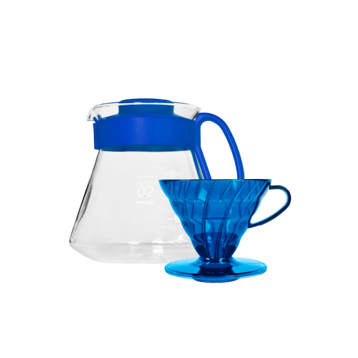 Hario V60 Filterbryg Sæt Blå Inkl. Range Server, Dripper & Filtre