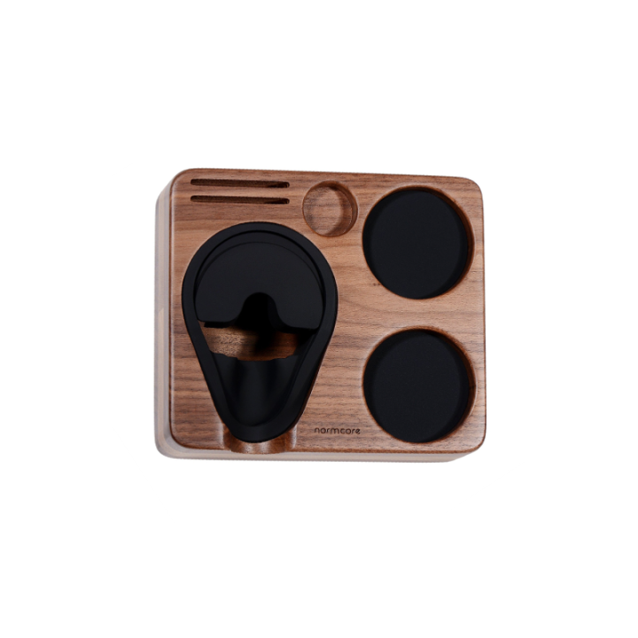 Normcore Kompakt Tamper Station Valnøddetræ 58 mm