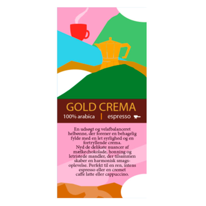 Rigtig Kaffe Gold Crema 500g Hele kaffebønner