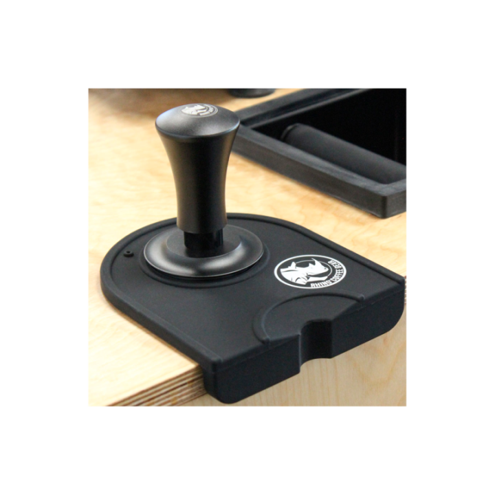 Rhino Classic Portafilter Stampemåtte med kant Sort