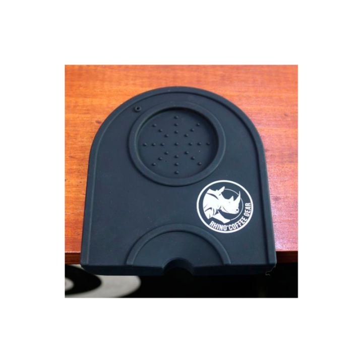 Rhino Classic Portafilter Stampemåtte med kant Sort