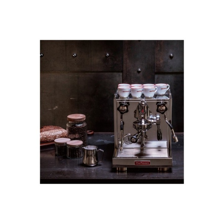 La Pavoni New Cellini Classic Inkl. Espressokværn, Baristaudstyr & 4 stk Cappuccinokopper