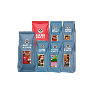 Rigtig Kaffe Mixpakke 4,5kg Hele kaffebønner