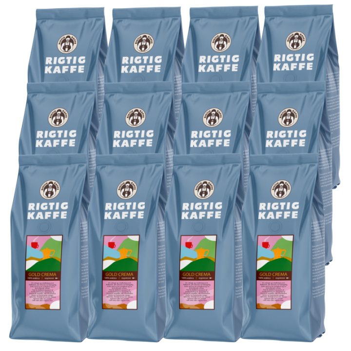 Rigtig Kaffe Gold Crema 6kg Hele kaffebønner
