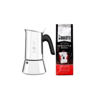 Bialetti New Venus 6 Kop. Espressokande Inkl. Malet Kaffe 250g