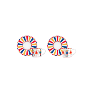 Bialetti Nøddeknækkeren Espressokopper Inkl. Underkopper 2 stk 8 cl