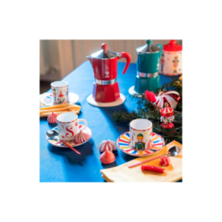 Bialetti Nøddeknækkeren Espressokopper Inkl. Underkopper 2 stk 8 cl