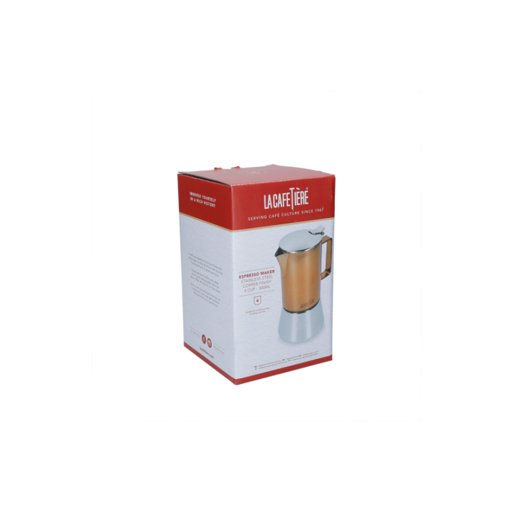 La Cafetière 4 Kop. Espressokande Kobber