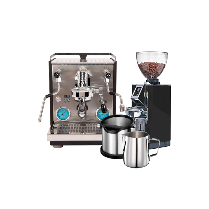 Profitec RIDE Inkl. Eureka Mignon Libra 65 Kværn, Knockbox & Mælkekande