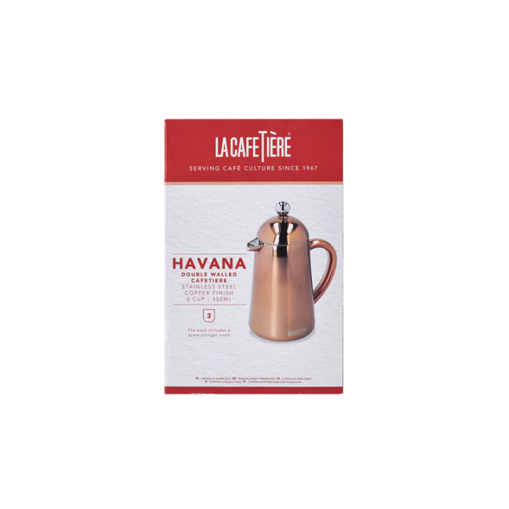 La Cafetière Havana 3 Kop. Stempelkande Kobber