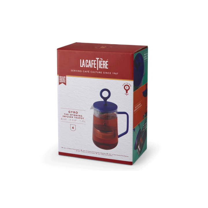 La Cafetière Gyro Spinfuser 1,25 L Tebrygger Blå/Glas