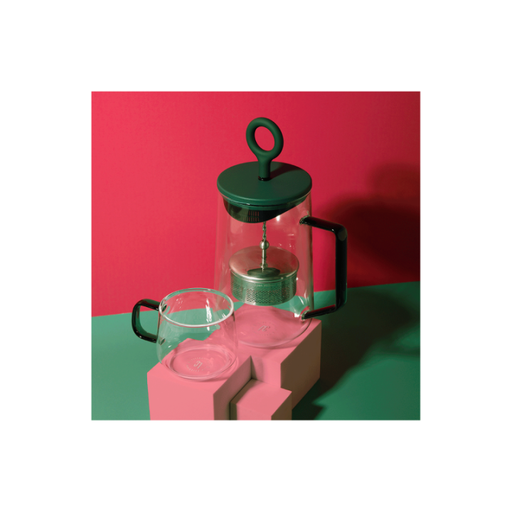 La Cafetière Gyro Spinfuser 1,25 L Tebrygger Grøn/Glas