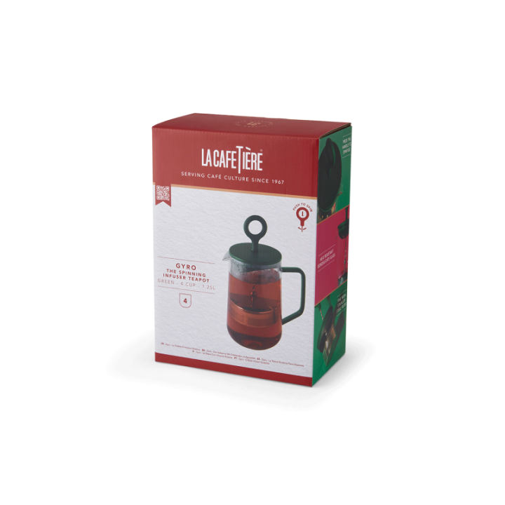 La Cafetière Gyro Spinfuser 1,25 L Tebrygger Grøn/Glas