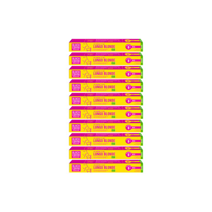 Black Coffee Roasters Lungo Blonde Kaffekapsler Øko 10 x 10 stk