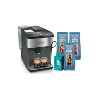 Siemens TP517R03 EQ500 Inkl. Plejepakke & 1,5kg Rigtig Kaffe