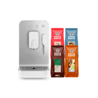 Smeg BCC12WHMEU Hvid Inkl. 1,8kg Rigtig Kaffe Mixpakke Kaffebønner