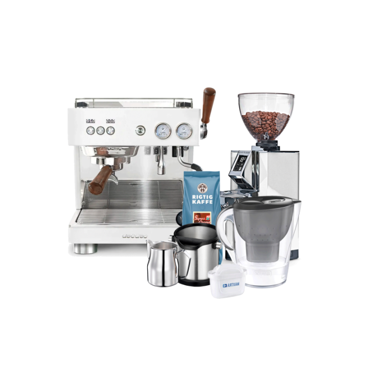 Ascaso Baby T Plus Inkl. Eureka Libra 65, Baristaudstyr, Filterkande & Kaffe