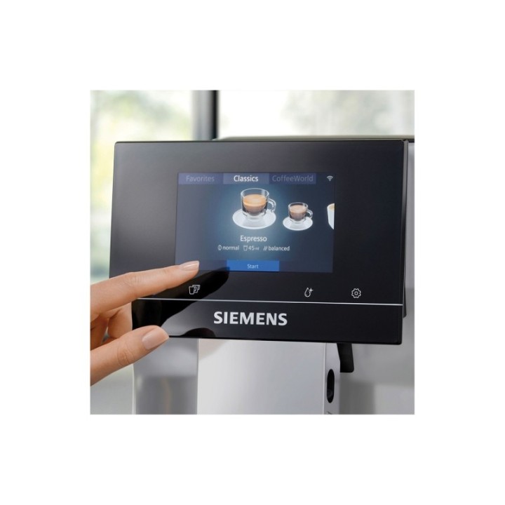 Siemens TP715R07 EQ700 Inox Silver Metallic Espressomaskine Inkl. Mælkebeholder Glas 0,7L